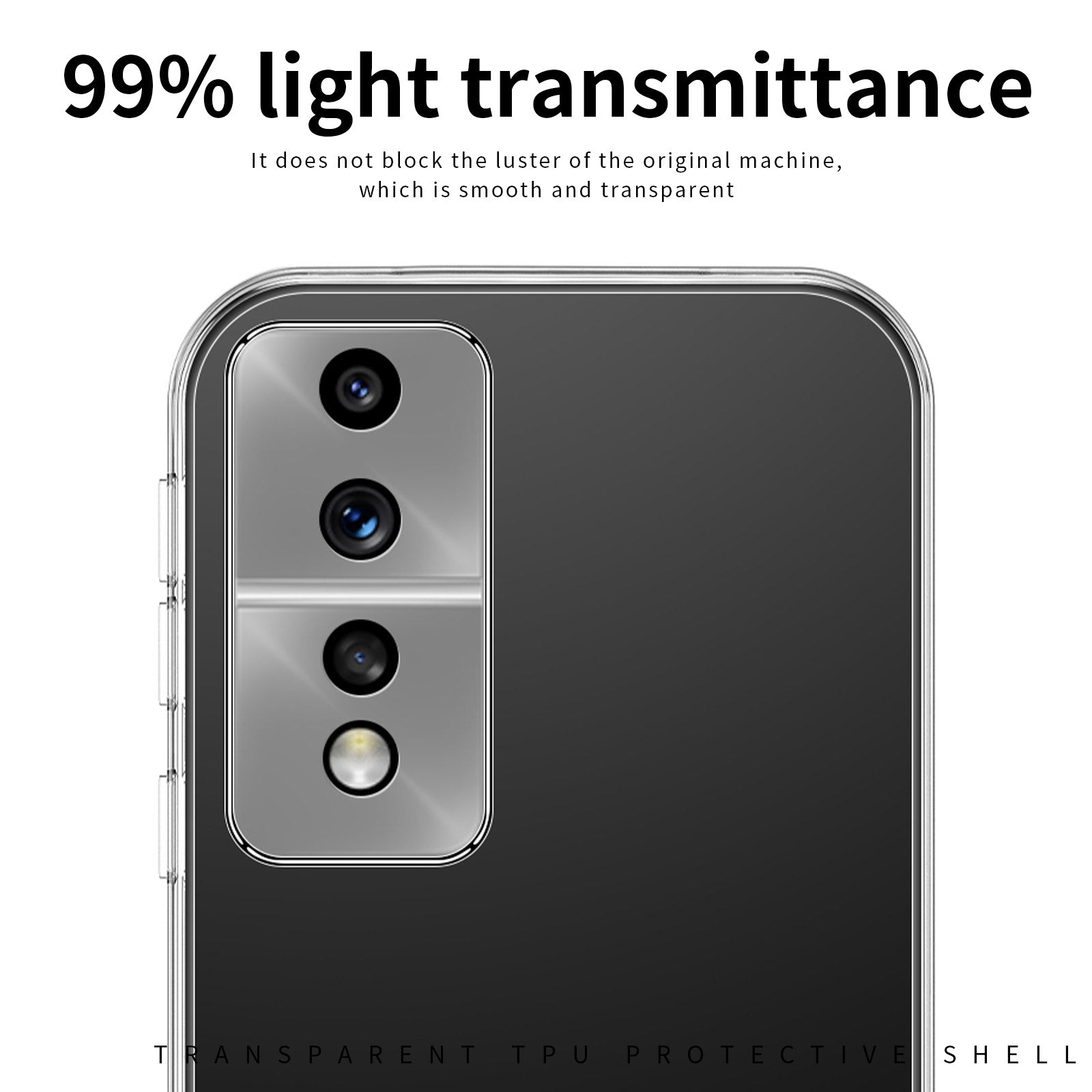 MOFI TPU Phone Case for Honor 80 GT 5G Transparent Cellphone Back Protector Cover MOFI TPU Phone Case for Honor 80 GT 5G Transparent Cellphone Back Protector Cover
